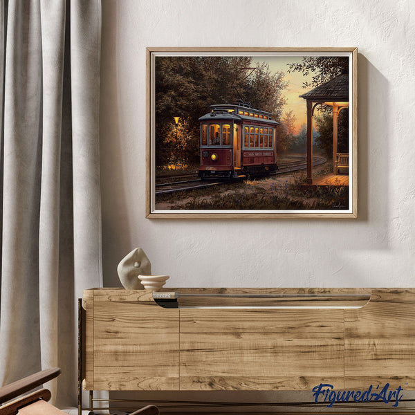 Paint by numbers | Tram station | intermediate new arrivals landscapes cities | Figured'Art