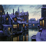 Paint by numbers | water canals at dusk | intermediate new arrivals landscapes cities | Figured'Art