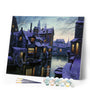 Paint by numbers | water canals at dusk | intermediate new arrivals landscapes cities | Figured'Art