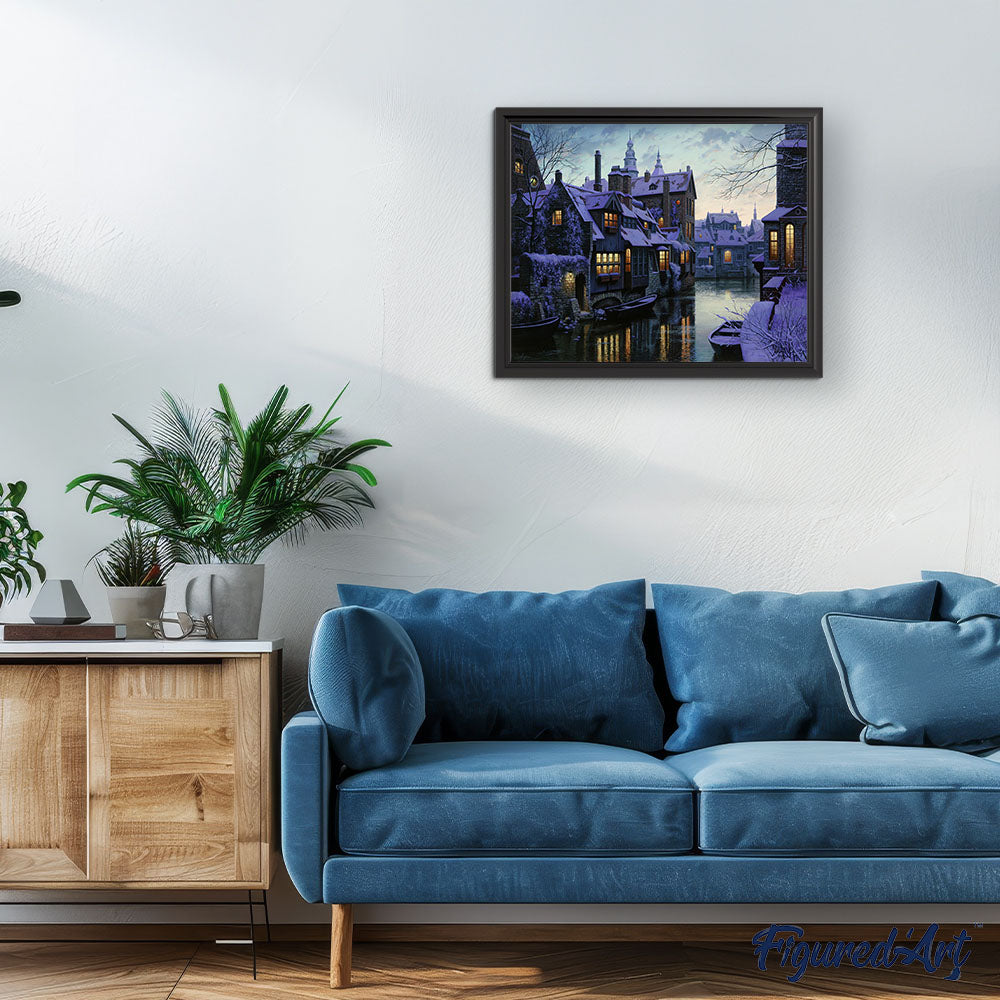 Paint by numbers | water canals at dusk | intermediate new arrivals landscapes cities | Figured'Art