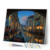Paint by numbers | Visit of the Venice Canal | ships and boats intermediate new arrivals landscapes cities | Figured'Art