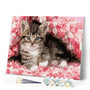 Paint by numbers | Cute Cat | animals cats flowers intermediate new arrivals | Figured'Art