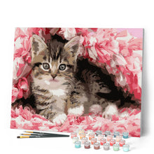 Load image into Gallery viewer, Paint by numbers | Cute Cat | animals cats flowers intermediate new arrivals | Figured'Art