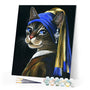 Paint by numbers | Young kitten with a pearl | animals cats intermediate new arrivals reproduction | Figured'Art