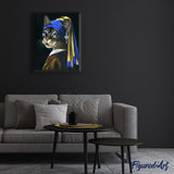 Paint by numbers | Young kitten with a pearl | animals cats intermediate new arrivals reproduction | Figured'Art