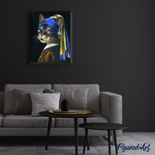 Load image into Gallery viewer, Paint by numbers | Young kitten with a pearl | animals cats intermediate new arrivals reproduction | Figured'Art