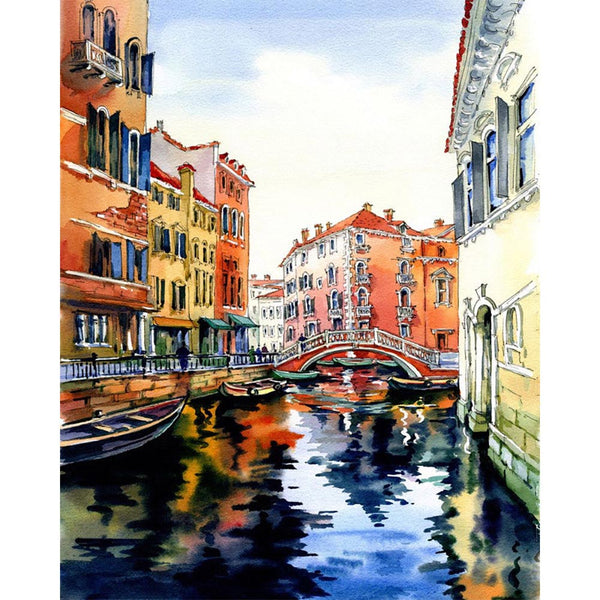 Paint by numbers | Venice watercolor | intermediate new arrivals landscapes cities | Figured'Art