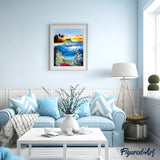 Paint by numbers | Dolphins in the lagoon | animals dolphins intermediate new arrivals landscapes fish | Figured'Art