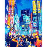 Paint by numbers | Tokyo Shibuya | intermediate new arrivals landscapes cities | Figured'Art