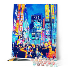 Load image into Gallery viewer, Paint by numbers | Tokyo Shibuya | intermediate new arrivals landscapes cities | Figured'Art