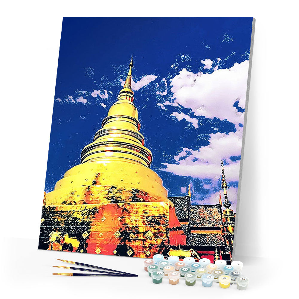 Paint by numbers | Chiangmai Temple | intermediate new arrivals landscapes cities | Figured'Art