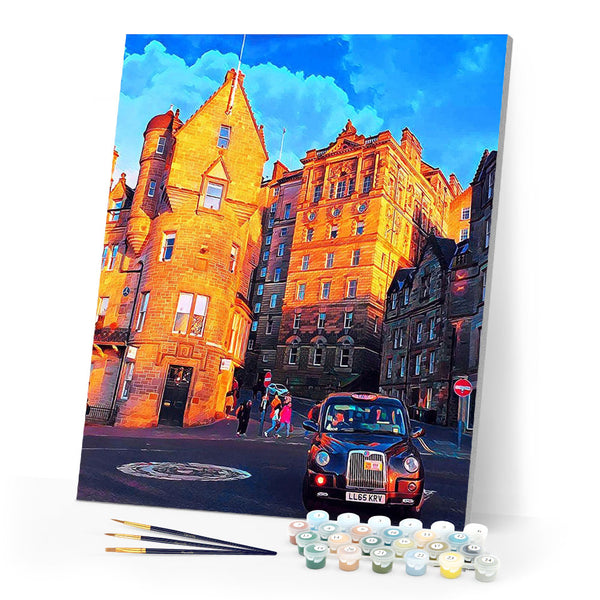 Paint by numbers | Rue Edinburgh | intermediate new arrivals landscapes cities cars and motos | Figured'Art