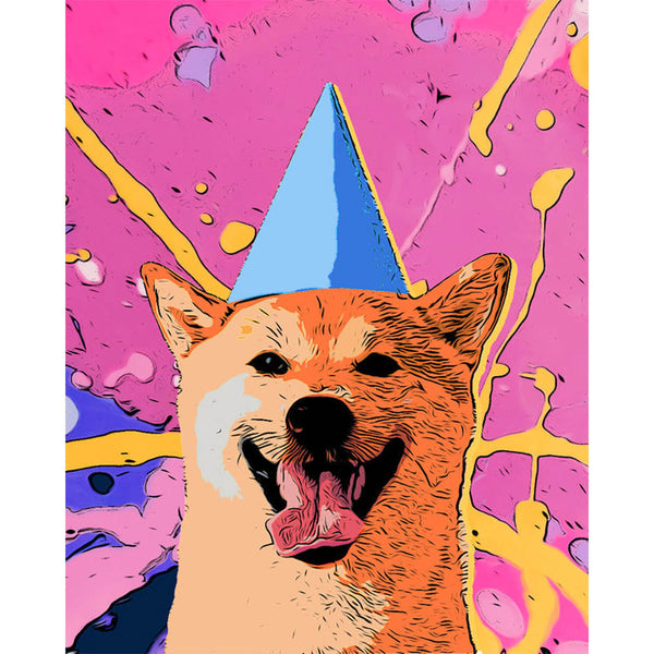 Paint by numbers | Pop Art Smiling Dog | animals dogs easy new arrivals | Figured'Art