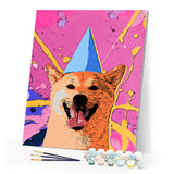 Paint by numbers | Pop Art Smiling Dog | animals dogs easy new arrivals | Figured'Art