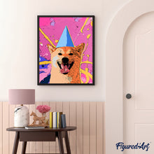 Load image into Gallery viewer, Paint by numbers | Pop Art Smiling Dog | animals dogs easy new arrivals | Figured'Art