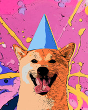 Load image into Gallery viewer, Paint by numbers | Pop Art Smiling Dog | animals dogs easy new arrivals | Figured'Art
