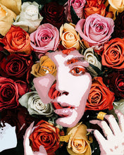Load image into Gallery viewer, Paint by numbers | Face of roses | women flowers intermediate new arrivals portrait | Figured'Art