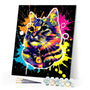 Paint by numbers | Cat Splash Pop Art | animals cats intermediate new arrivals | Figured'Art