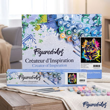 Load image into Gallery viewer, Paint by numbers | Cat Splash Pop Art | animals cats intermediate new arrivals | Figured'Art