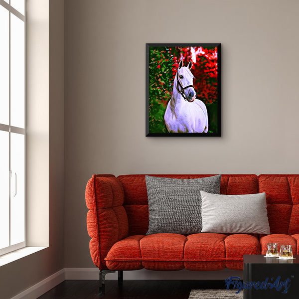 Paint by numbers | Horse and colorful background | animals horses intermediate new arrivals | Figured'Art