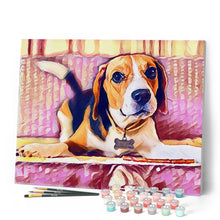 Load image into Gallery viewer, Paint by numbers | Cute Beagle | animals dogs intermediate new arrivals | Figured'Art