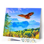Paint by numbers | Eagle and landscape in Switzerland | eagles animals intermediate new arrivals birds landscapes | Figured'Art