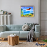Paint by numbers | Eagle and landscape in Switzerland | eagles animals intermediate new arrivals birds landscapes | Figured'Art