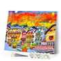 Paint by numbers | Colorful Swiss village | advanced new arrivals landscapes cities | Figured'Art