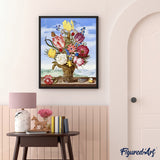 Paint by numbers | Bouquet of flowers - Ambrosius bosschaert | flowers intermediate new arrivals reproduction | Figured'Art