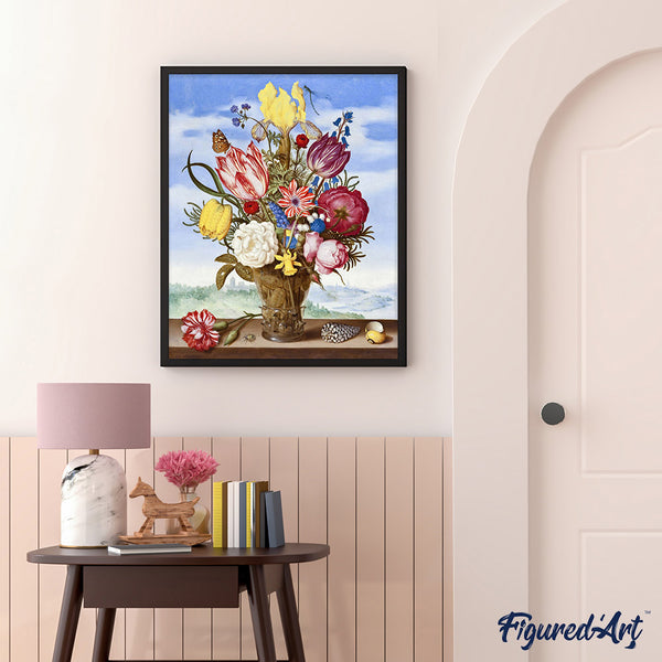 Paint by numbers | Bouquet of flowers - Ambrosius bosschaert | flowers intermediate new arrivals reproduction | Figured'Art