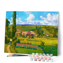 Load image into Gallery viewer, Paint by numbers | Landscape at Les Patis - Camille Pissarro | intermediate new arrivals landscapes reproduction | Figured'Art