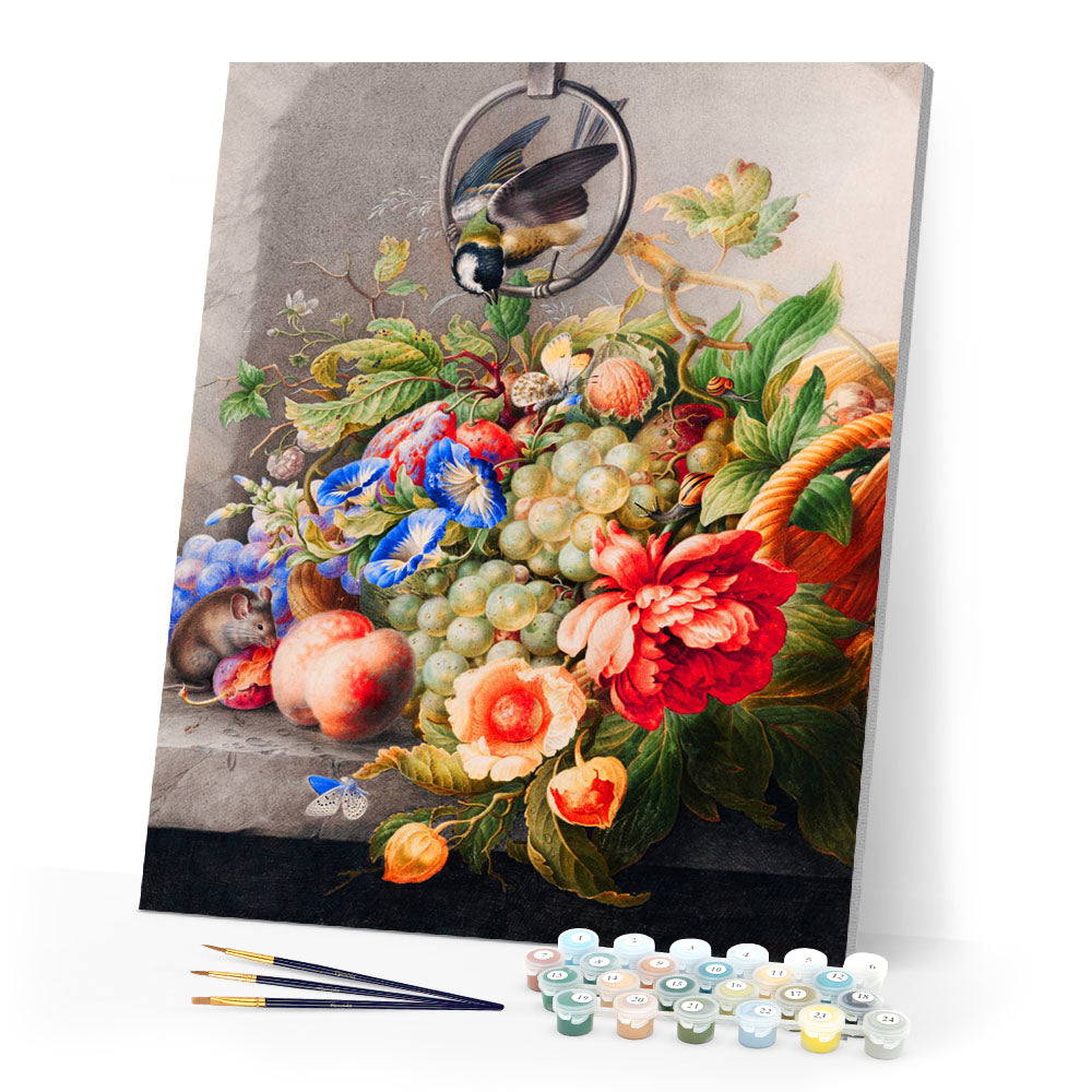 Paint by numbers | Flowers and fruits - Herman Henstenburgh | advanced flowers new arrivals reproduction | Figured'Art