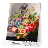 Paint by numbers | Flowers and fruits - Herman Henstenburgh | advanced flowers new arrivals reproduction | Figured'Art
