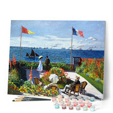 Load image into Gallery viewer, Paint by numbers | Terrace at Sainte-Addresse - Monet | intermediate new arrivals landscapes reproduction | Figured'Art