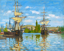 Load image into Gallery viewer, Paint by numbers | Boats sailing on the Seine in Rouen - Monet | ships and boats advanced new arrivals landscapes reproduction | Figured'Art