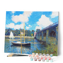 Load image into Gallery viewer, Paint by numbers | The Pont d'Argenteuil - Monet | ships and boats advanced new arrivals landscapes reproduction | Figured'Art