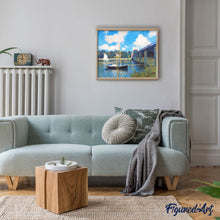 Load image into Gallery viewer, Paint by numbers | The Pont d'Argenteuil - Monet | ships and boats advanced new arrivals landscapes reproduction | Figured'Art