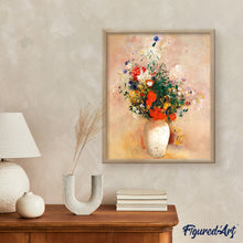 Load image into Gallery viewer, Paint by numbers | Flower vase - Odilon Redon | flowers intermediate new arrivals reproduction | Figured'Art