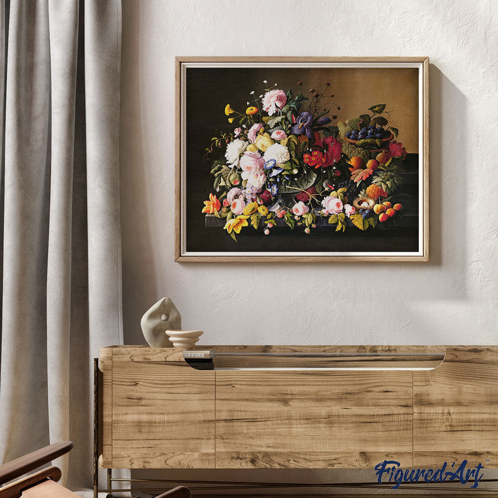 Flowers and fruits - Severin Roesen – Figured'Art