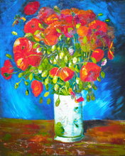 Load image into Gallery viewer, Paint by numbers | Vase with poppies - Van Gogh | flowers intermediate new arrivals reproduction | Figured'Art