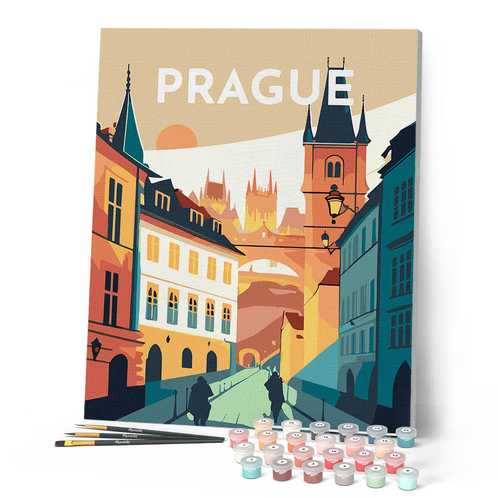 Paint by Numbers - Travel Poster Prague – Figured'Art