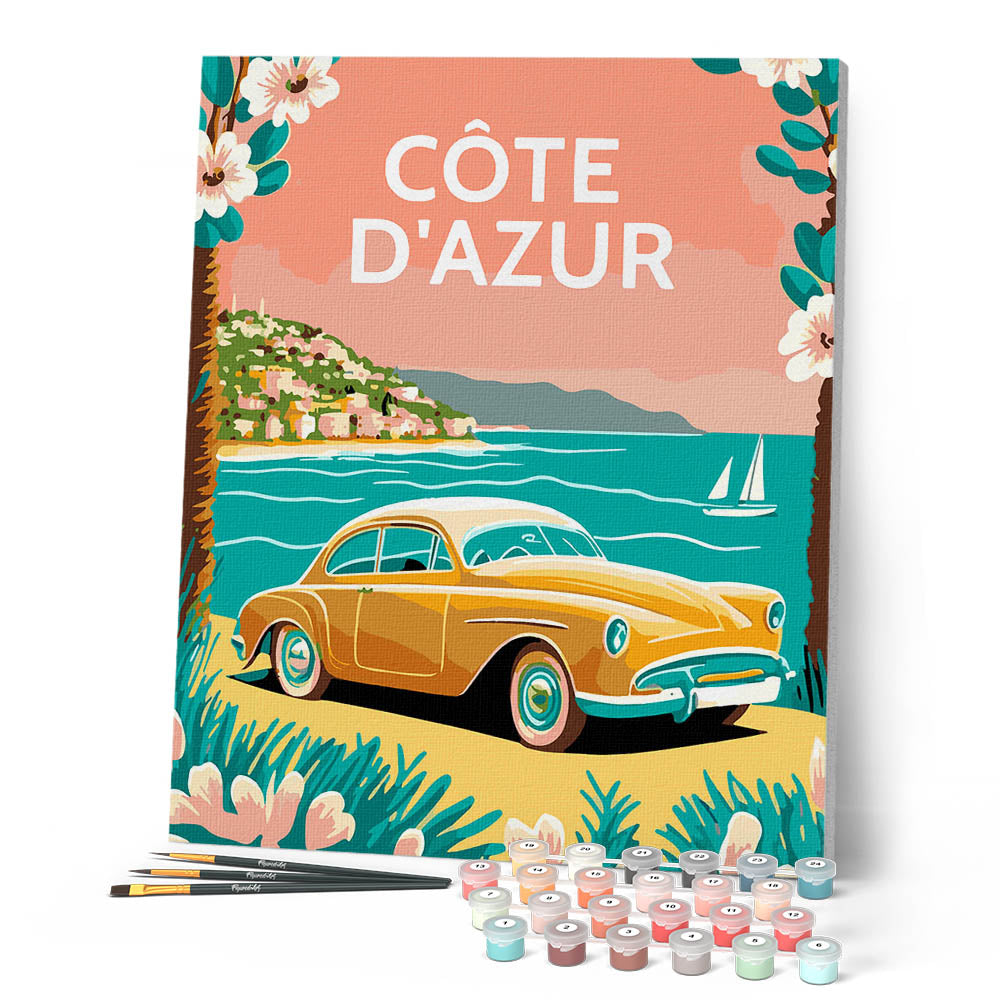 Paint by Numbers - Travel Poster Côte d'Azur – Figured'Art