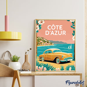 Diamond Painting - Travel Poster Côte d'Azur