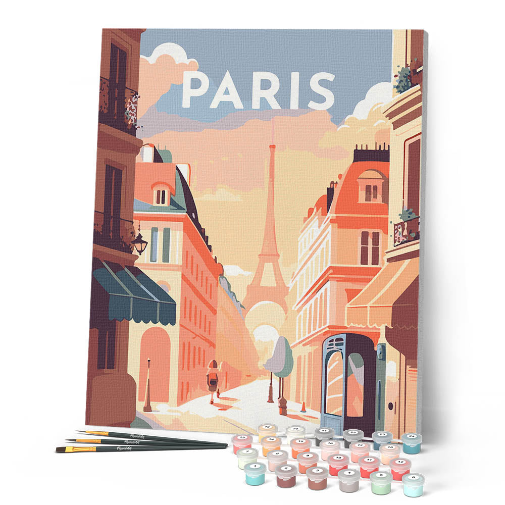 Paint by Numbers - Travel Poster Paris – Figured'Art