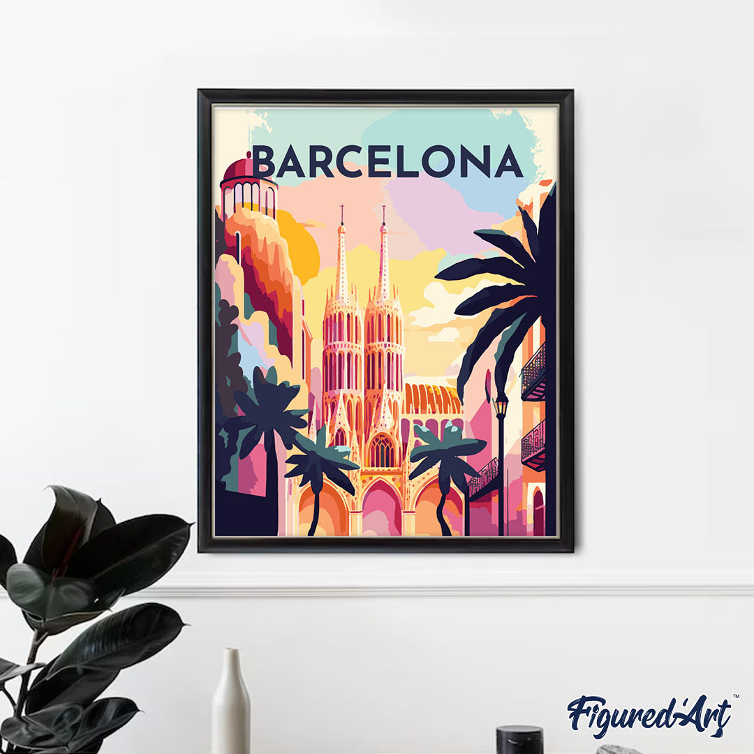 Paint by Numbers - Travel Poster Barcelona – Figured'Art