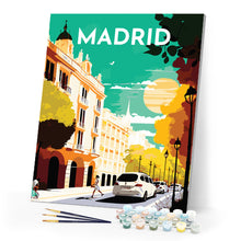 Load image into Gallery viewer, Paint by Numbers - Travel Poster Madrid