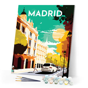 Paint by Numbers - Travel Poster Madrid