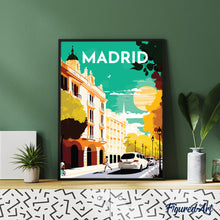 Load image into Gallery viewer, Diamond Painting - Travel Poster Madrid