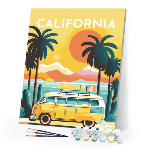 Paint by Numbers - Travel Poster California