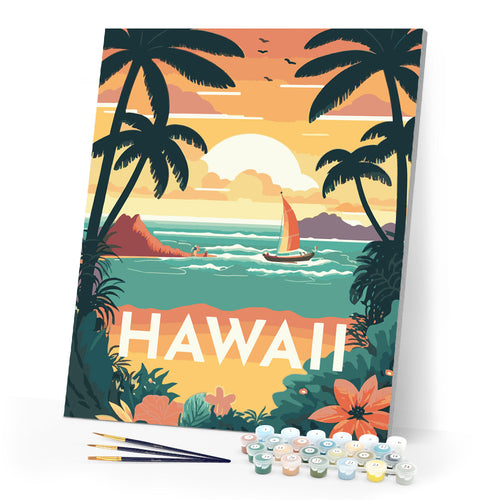 Paint by Numbers - Travel Poster Hawaii